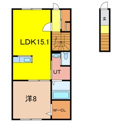 プラーサ神居Bの物件間取画像